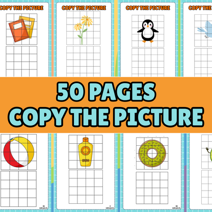 Copy The Picture Book Digital Download How To Draw For Kids Simple And Easy Family Fun Activity At Home School Learning Kindergarten