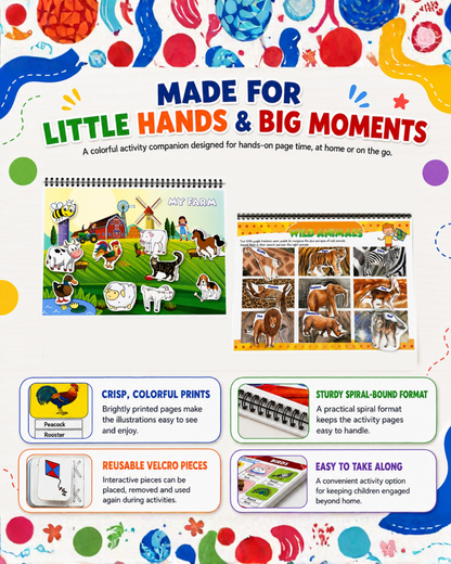 Sakuya 18-in-1 Activity Book for Preschoolers| All-in-1 Busy Book for Kids