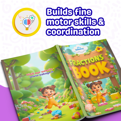 Sakuya Fraction Puzzle Book for Kids Ages 7-10 | Fun Math Activity Workbook with Fraction Games, Mazes & Brain Teasers | Learn Fractions the Easy Way | Homeschool & Classroom Learning