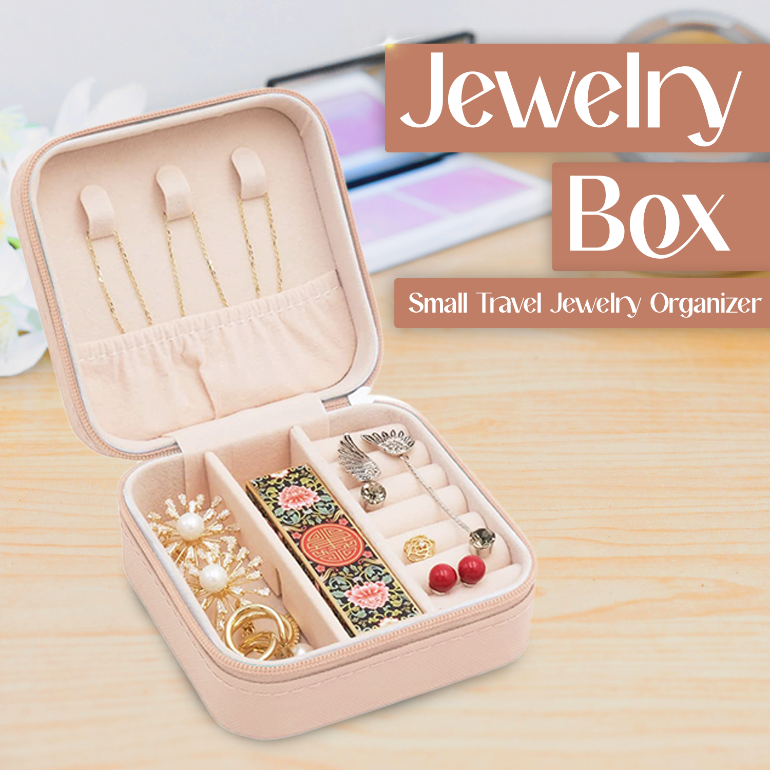 Sakuya Portable Mini Jewellery Box PU Leather – Stylish Organizer for Your Accessories - Sakuya