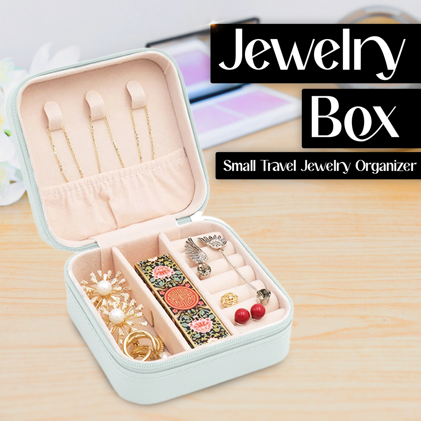 Sakuya Portable Mini Jewellery Box PU Leather – Stylish Organizer for Your Accessories - Sakuya