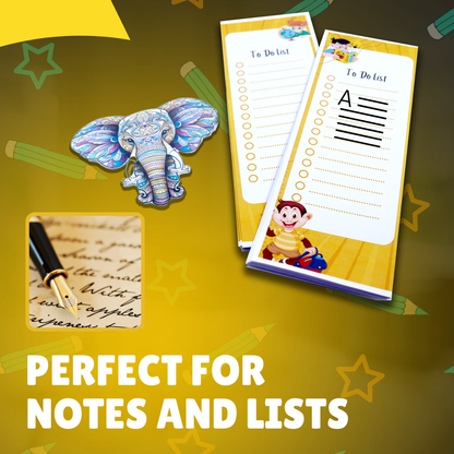 Sakuya 2-Pack Kids To-Do List Notepad, 50 Sheets Each, 29cm Tear-Off Checklist for Daily Planning - Sakuya