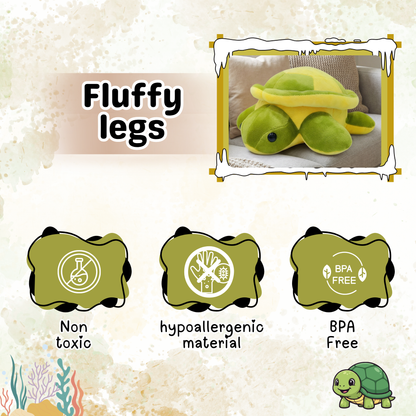 Sakuya 50 cm Turtle Soft Toy | Soft Plush Stuffed Animal for Kids | Cute Huggable Cushion Toy | Safe and Skin Friendly Material | Gift for Boys Girls | Bedroom Decor and Playtime Companion