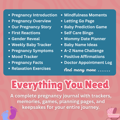 Sakuya Pregnancy Journal | Guided Pregnancy Memory Book for Expecting Mothers | Weekly Trackers, Reflections, Affirmations and Baby Keepsake Pages