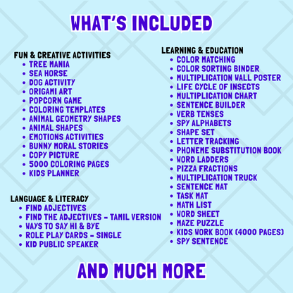 Lifetime Access to All Sakuya Printable Books | Worksheets for Kids | Preschool Worksheets | Toddler Workbook | Alphabet and Math Prints