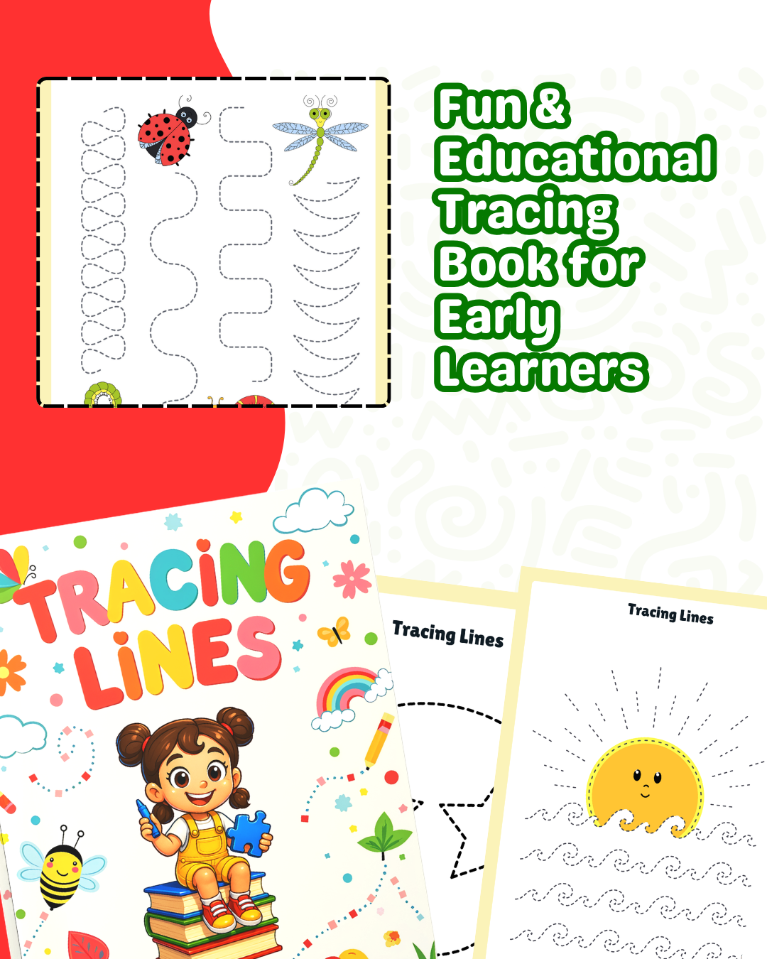 Tracing Lines Activity Book for Kids with Fun Patterns and Pictures | Early Learning Workbook to Develop Motor Skills, Pre-Writing Practice, and Hand-Eye Coordination