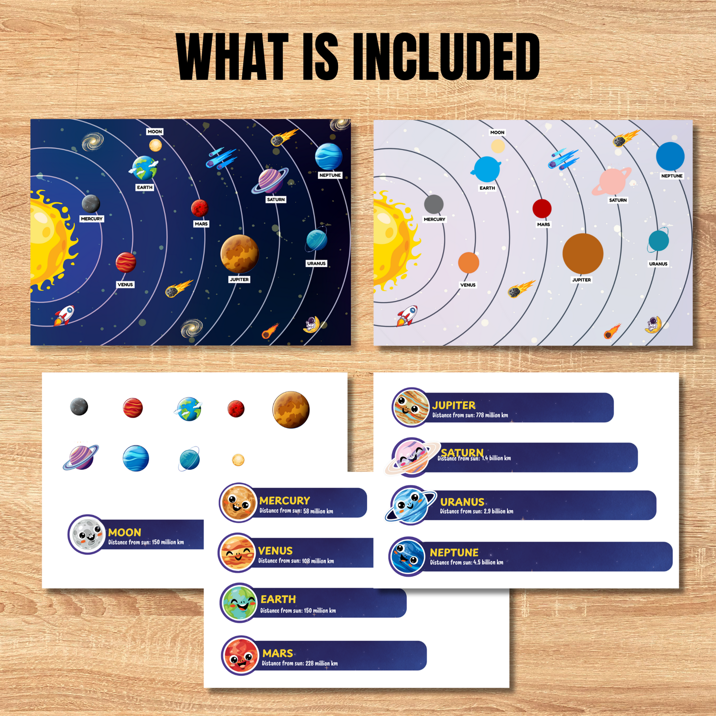 Sakuya Solar System Printable Activity Book for Kids | Homeschool Worksheets | Outer Space Learning | Educational Solar System Model for Preschool