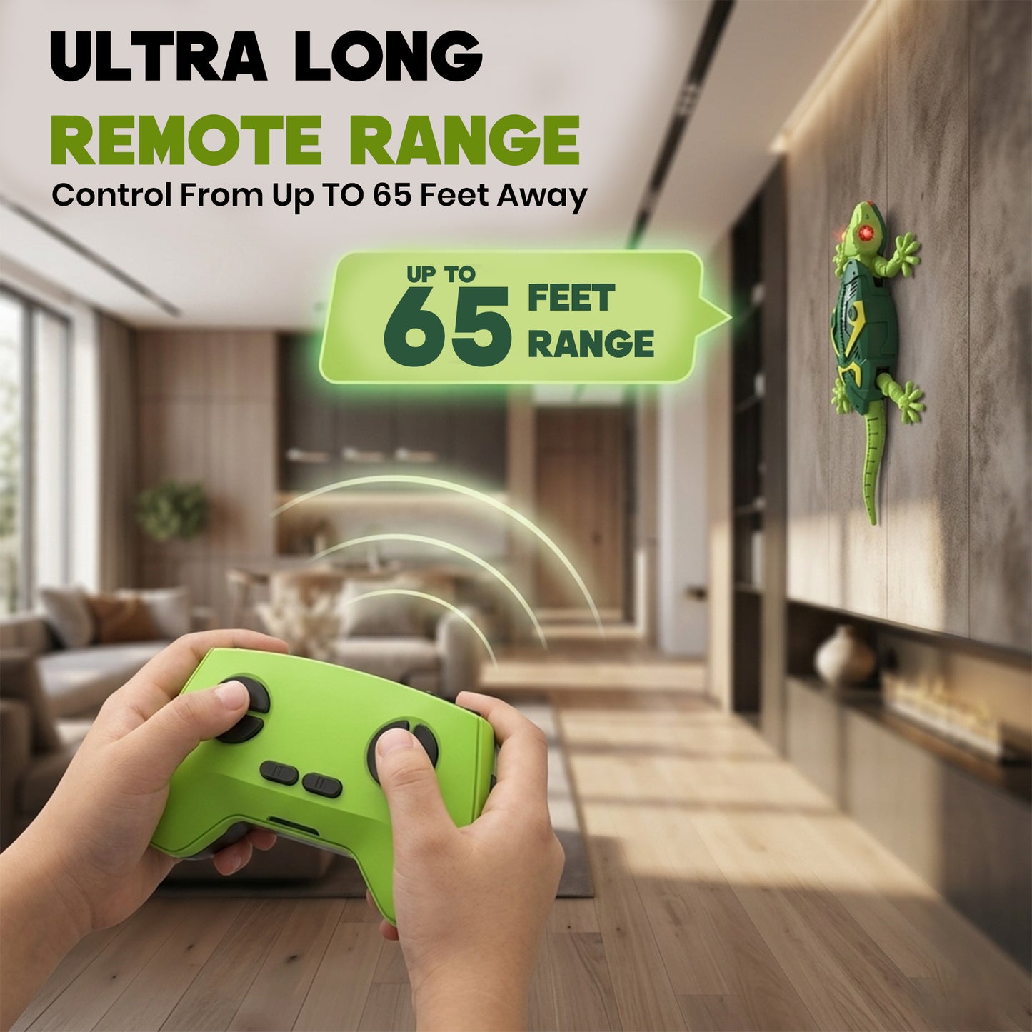 Sakuya Remote Control Toy Lizard for Kids | Rechargeable Wall Climbing RC Crawler with LED Lights | Fake Prank Animal Toy for 4+ Year Boys & Girls | Indoor Interactive Remote Play Gift