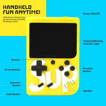 Handheld Video Game Console for Kids | Built-In Retro Games | Indoor Games for Kids Ages 7 to 15 | Good Gift for Boys and Girls | Portable Fun for Travel and Home Yellow