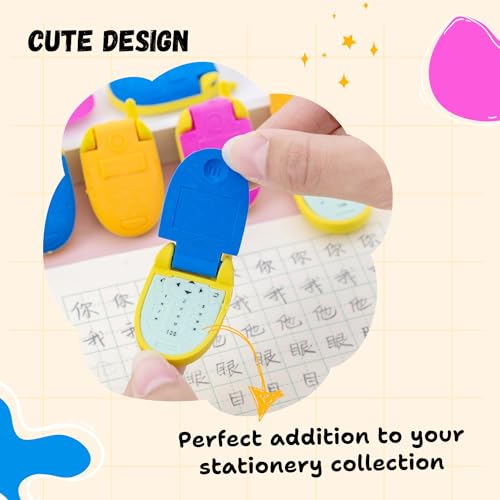 SAKUYA Rubber Pencil Erasers (Set of 3) Phone Eraser- Fun Shapes, Stylish Design | Ideal for School, Art, and Gifts | Cute Eraser Set for Birthdays | Classroom Rewards, Party Favors | Study Supplies - Sakuya