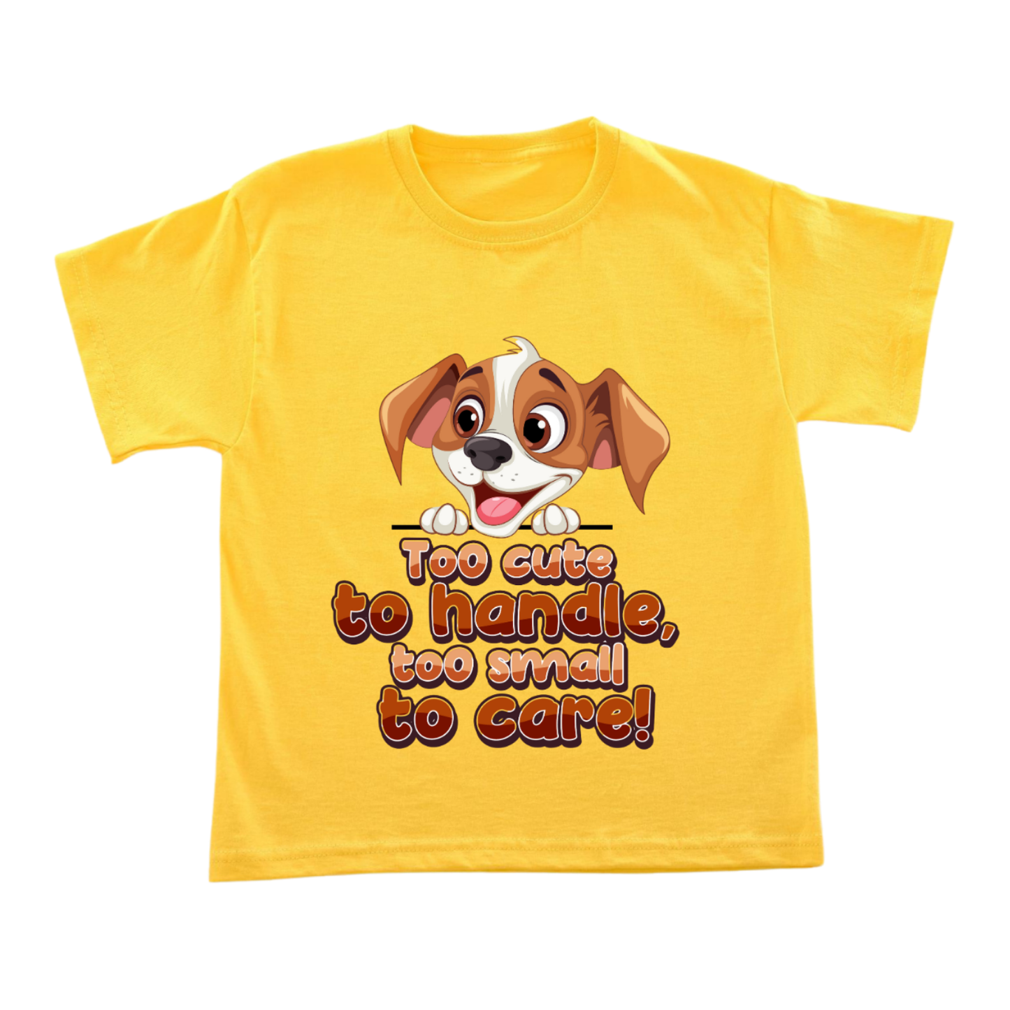 Sakuya Cute Dog Print Breathable Cotton Half Sleeve Tshirt & Pant Clothing Set for Nightwear coord Set for Unisex Kids Boys Girls-Yellow - Sakuya