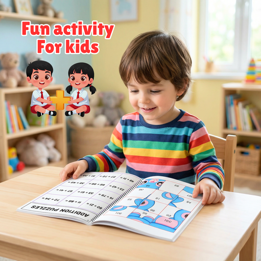 Sakuya Math Book for Kids – Fun Addition Puzzle Activity Workbook with Colourful Picture Puzzles for Preschool and Kindergarten Early Learning Practice Book for Kids 3+