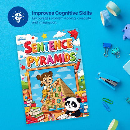 Sakuya 209 Sentence Pyramid Book | Homeschool Printable | Preschool Download | Handwriting Practice | Kindergarten Phonics and Comprehension