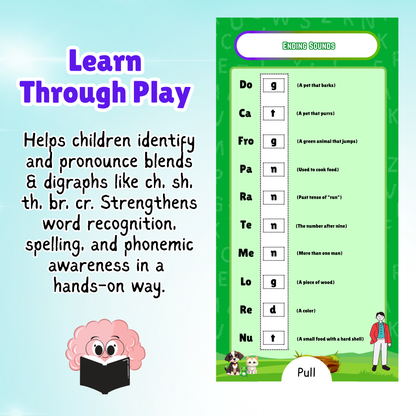 Sakuya Slide and Learn Phonics Book for Kids Ages 5+ | Interactive Phonics Learning, English Word Sounds, Early Reading Skills, Ideal for UKG and Beginner Readers