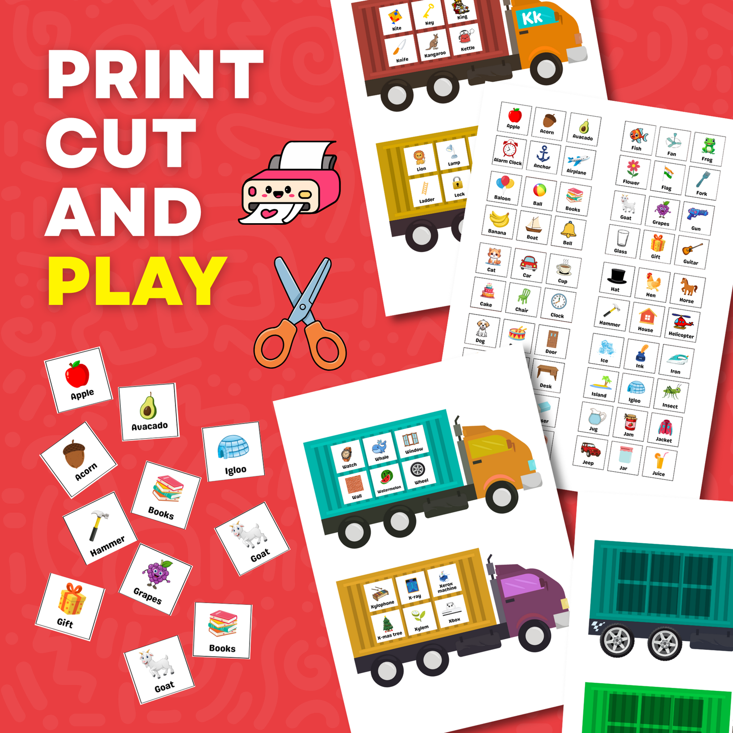 Sakuya Alphabet Game | Digital Download |  Early Learning Letters Activity Kids Educational Literacy Printable Practice Preschool Classroom Toy