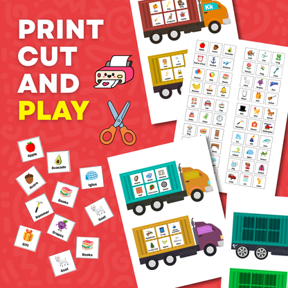 Sakuya Alphabet Game | Digital Download |  Early Learning Letters Activity Kids Educational Literacy Printable Practice Preschool Classroom Toy