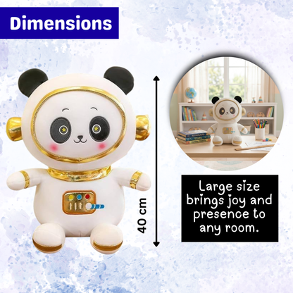 Sakuya 40cm Space Panda Soft Toy | Panda Teddy Bear for Kids | Cute Soft Plushie for Girls and Boys | Stuffed Animal Gift for Baby | Plush Toys for Kids and Toddlers | White and Gold