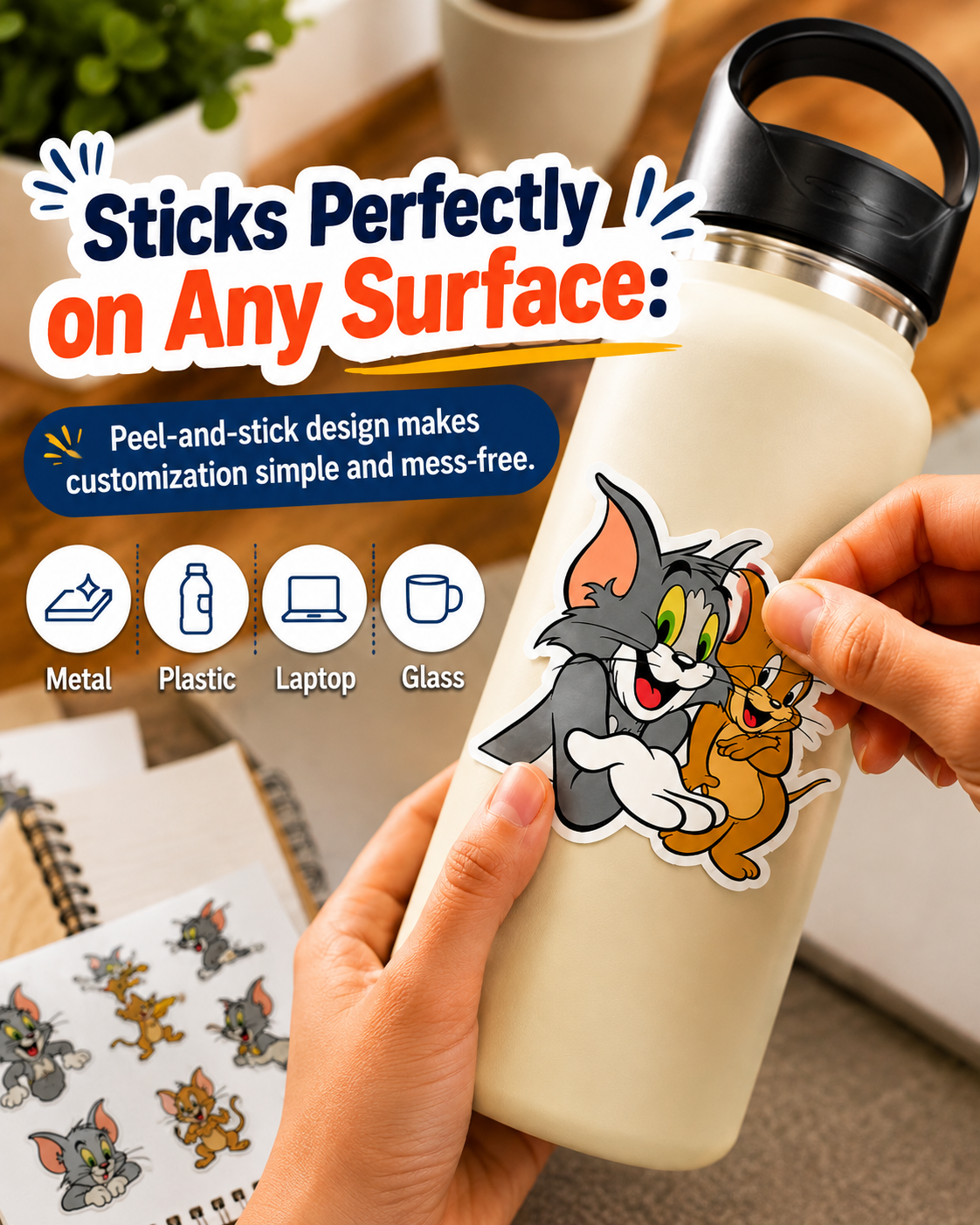 Sakuya Cute Cartoon Character Stickers for Kids | Aesthetic Sakuya Girl Sticker Pack for Journals, Water Bottles, Scrapbooks, Laptops & DIY Decoration | Kids Collectible Designs