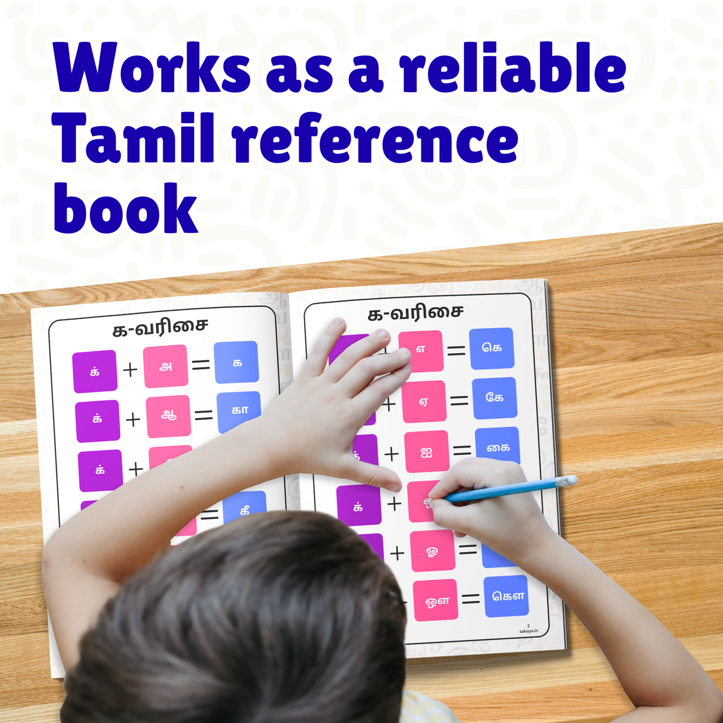 Sakuya Uyirmei Ezhuthukal | Tamil Alphabet Guide For Kids Education – Uyir-Mei Letter Combinations Practice Resource | Varisai Based Charts Supporting Early Language Development Workbook
