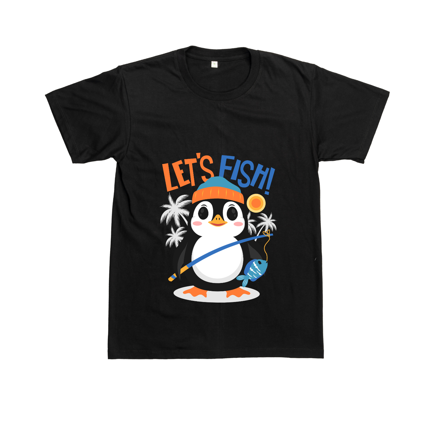 Sakuya Cute Penguin Print Breathable Cotton Half  Sleeve Tshirt & Pant Clothing Set for Nightwear coord Set for Unisex Kids Boys Girls-Black - Sakuya