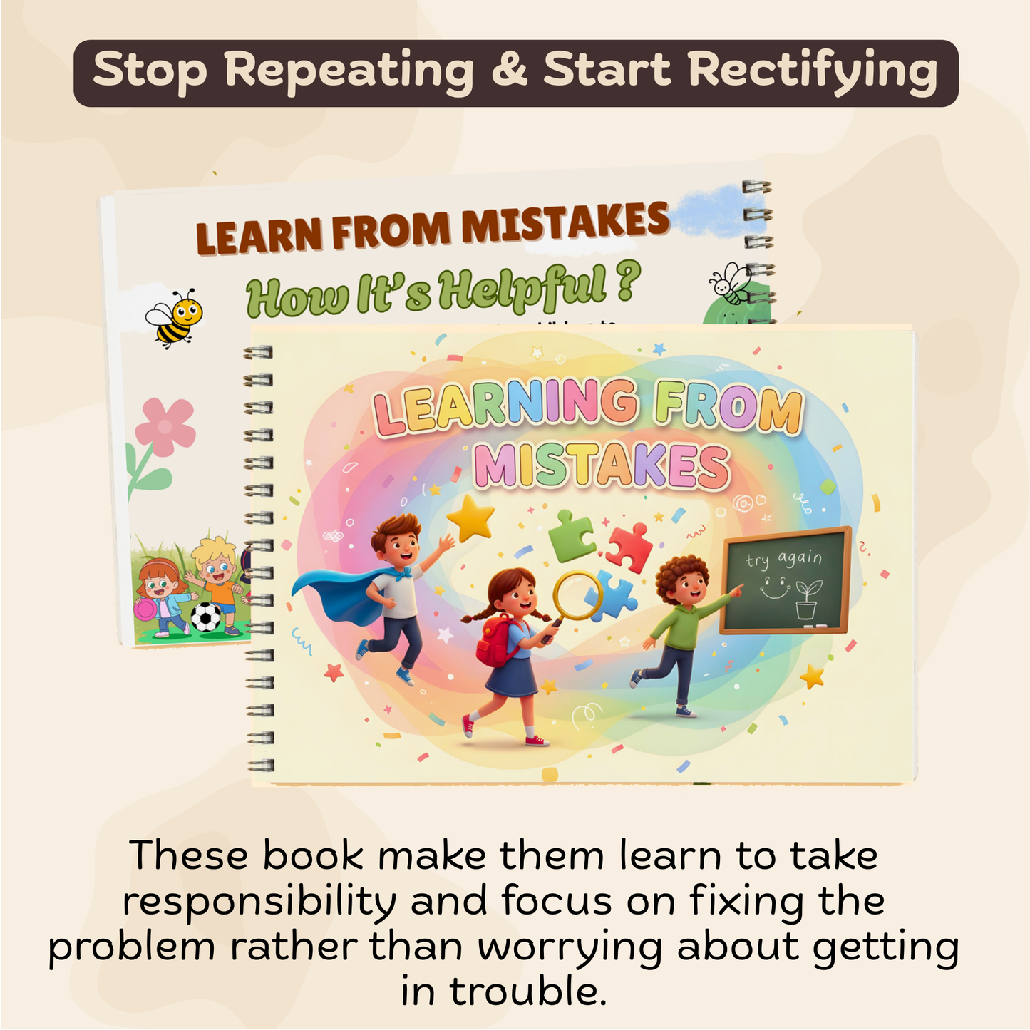 Repair Plan Kids Book | Learning from Mistakes SEL Activity Book for Kids | Mindfulness, Emotions, Good Habits, Self-Control & Social Skills Workbook for Ages 5+