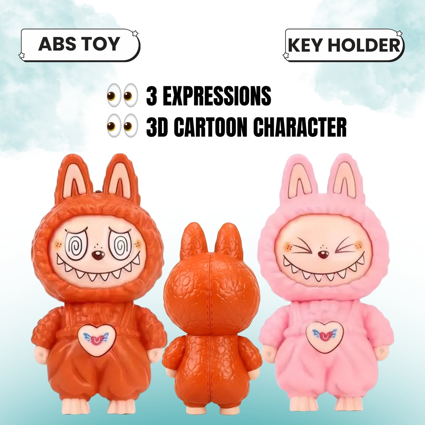 Sakuya Labubu Keychain Cute Cartoon Figure | Mini Collectible Pendant for Bags, Keys & Backpacks | Durable PVC Material | Fun Gift for Anime Lovers & Collectors