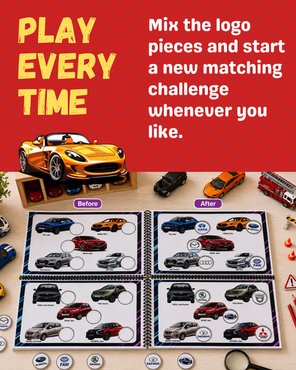 Sakuya Car Logo Challenge for Kids Book |Learn BMW, Porsche, Audi & More