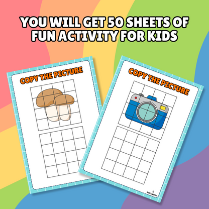 Copy The Picture Book Digital Download How To Draw For Kids Simple And Easy Family Fun Activity At Home School Learning Kindergarten
