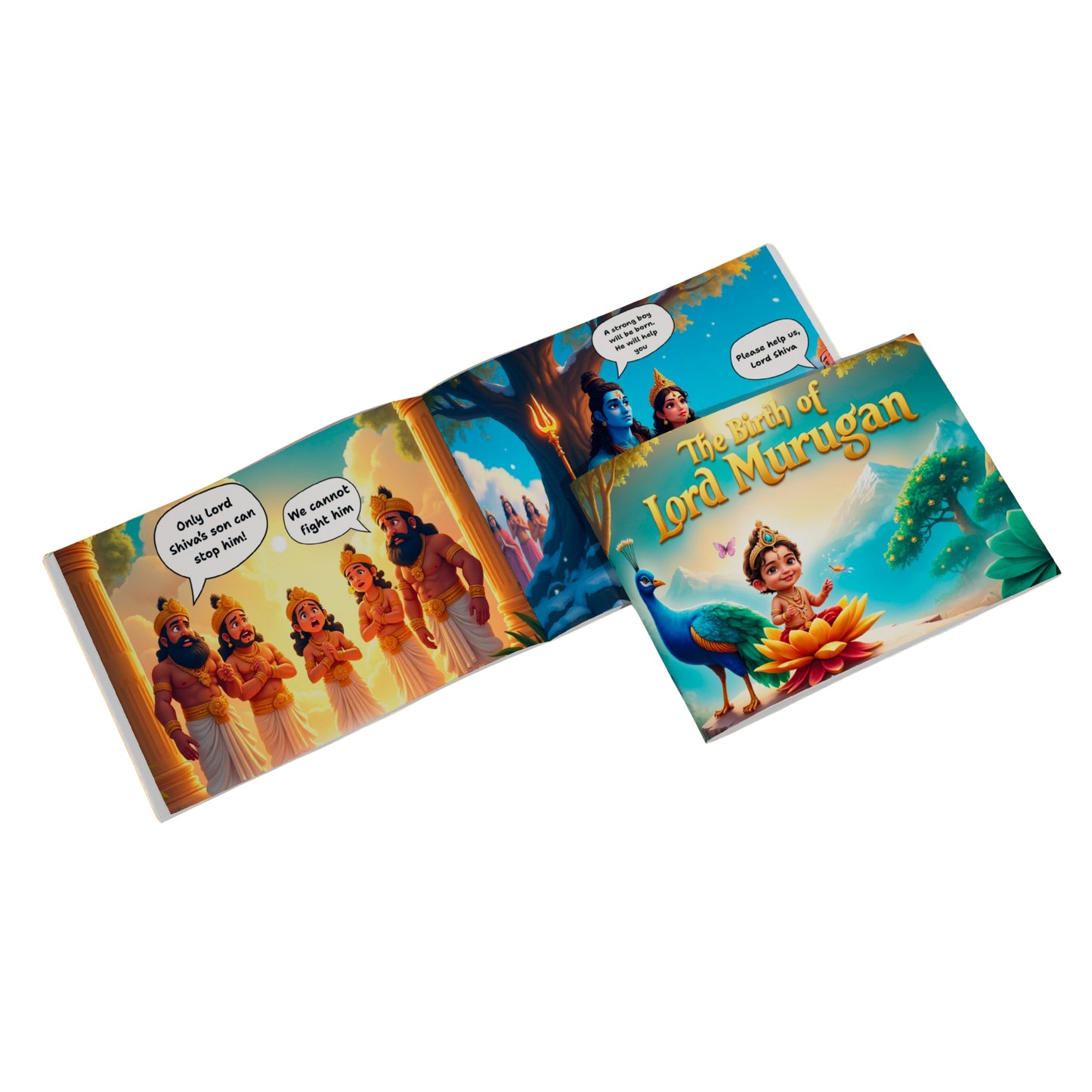 Sakuya Murugar Story Book - The Birth of Lord Murugan | Illustrated Mythological Story for Children | Engaging Spiritual Tales with Vibrant Artwork for Cultural Learning and Moral Values