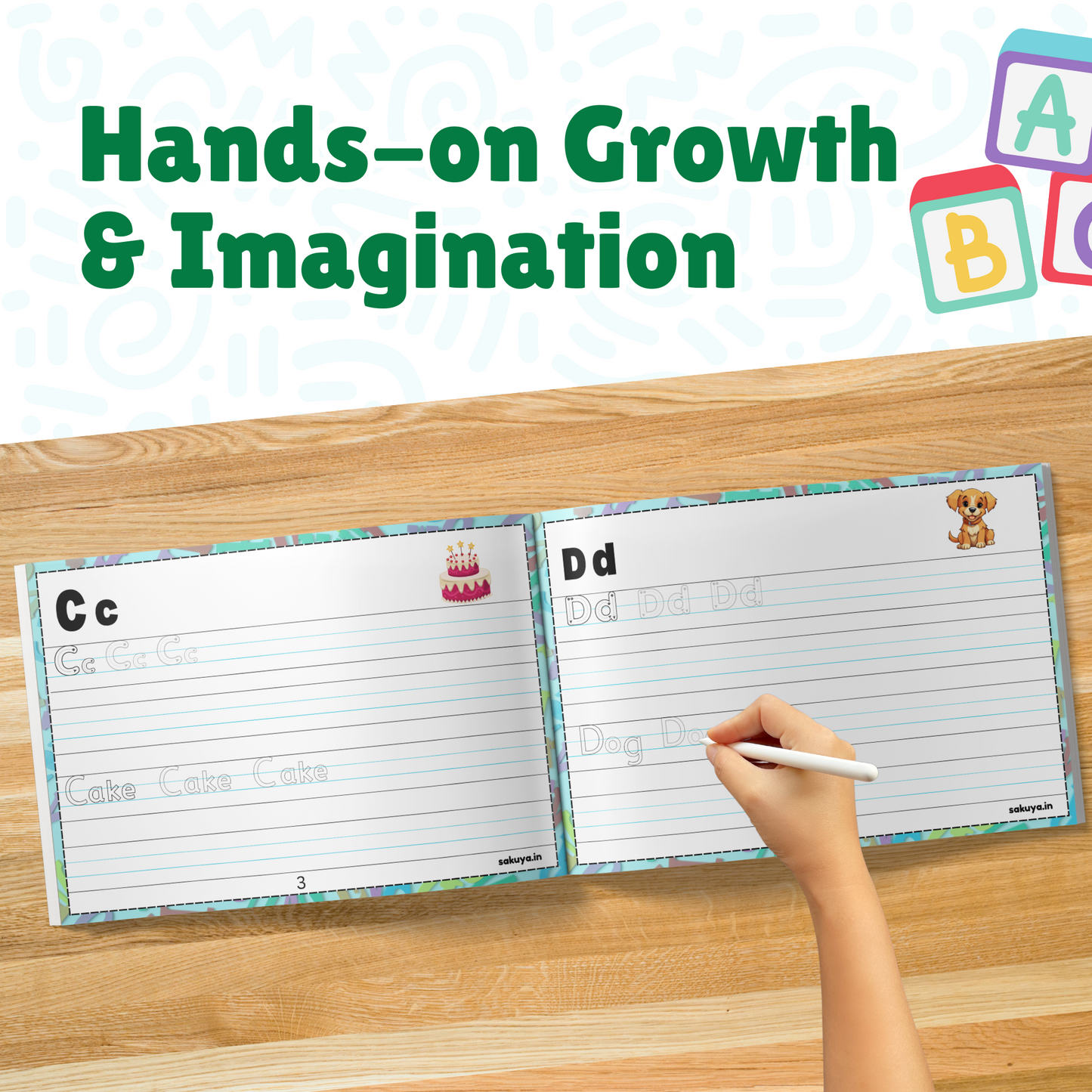 Sakuya Handwriting Practice Book for Kids | Preschool, Kindergarten, Early Learning Workbook | Improve Writing Skills, Fine Motor Development, Tracing Letters