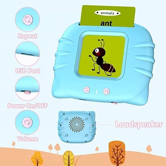 Sakuya Talking Baby Flash Cards | Flash Cards for Kids Talking English Words Flash Cards Preschool Electronic Reading Early Talking Flashcards Toy for Kids - Sakuya