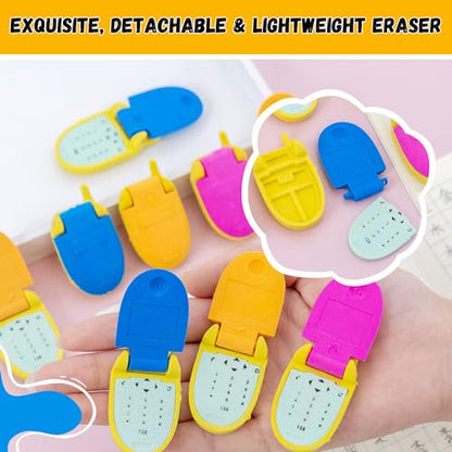 SAKUYA Rubber Pencil Erasers (Set of 3) Phone Eraser- Fun Shapes, Stylish Design | Ideal for School, Art, and Gifts | Cute Eraser Set for Birthdays | Classroom Rewards, Party Favors | Study Supplies - Sakuya