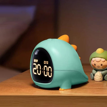 Cute Dino Digital Alarm Clock for Bedroom, Alarm Clock for Heavy Sleepers, Table Clock for Study Table, Digital Table Clock, Small Alarm Clock for Bed, Kids Alarm Clock, Desk Clock for Home