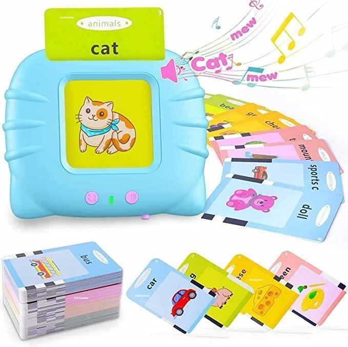 Sakuya Talking Baby Flash Cards | Flash Cards for Kids Talking English Words Flash Cards Preschool Electronic Reading Early Talking Flashcards Toy for Kids - Sakuya