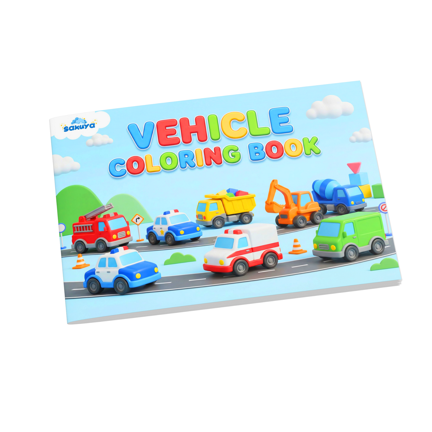 Vehicle Coloring Book for Kids | Big Easy Coloring Pages with Name Writing Practice | Cars, Trucks, Trains, Construction & Emergency Vehicles | Preschool & Kindergarten Activity Book