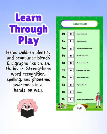 Sakuya Slide and Learn Phonics Book for Kids Ages 5+