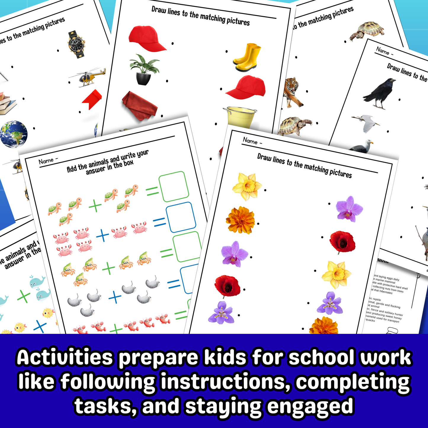 Sakuya Matching Lines Worksheet for Kids | Early Learning Activity | Preschool Tracing & Matching Printable | Fine Motor Skills Practice