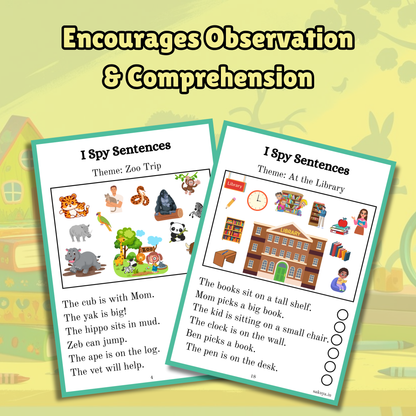 Spy Sentence Book Printable Digital Mystery Hunt Birthday Treasure word sentence Game for Kids