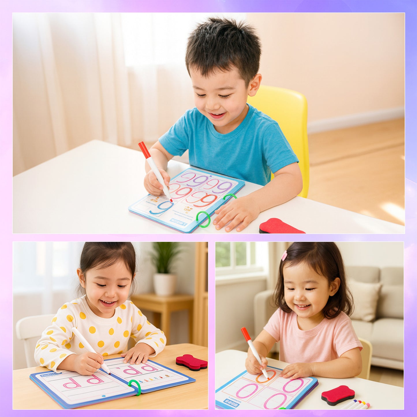 Sakuya Boost Your Child’s Early Learning with This 64-Page Stroke Line Tracing Book – Includes Alphabet, Numbers, Mazes, and Dot-to-Dot Games with 4 Colorful Pens and Eraser