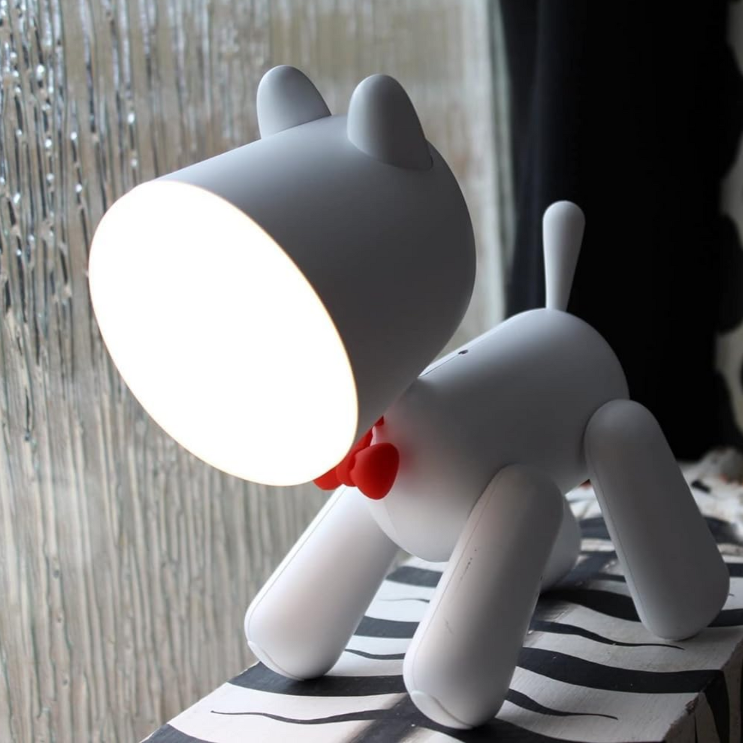 Puppy LED Tail Switch | Decorative LED Desk Lamp for Bedroom, Study, Living Room, and Kids' Rooms | Ambient Light, Night Lamp, Functional Table Lamp, and Adorable Home Decor Piece