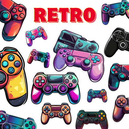 Gaming Clipart Pack Digital Download for Kids and Teens | Printable Controller PNG | Gamer Aesthetics | Playstation Console Bundle
