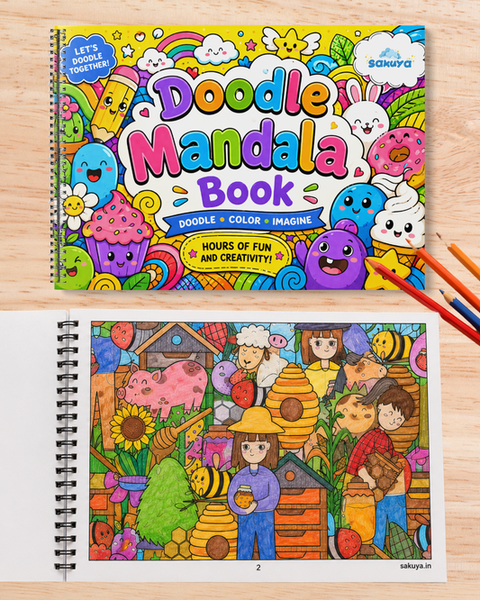 Sakuya Doodle Mandala Coloring Book for Kids | Creative Mindfulness Activity Book