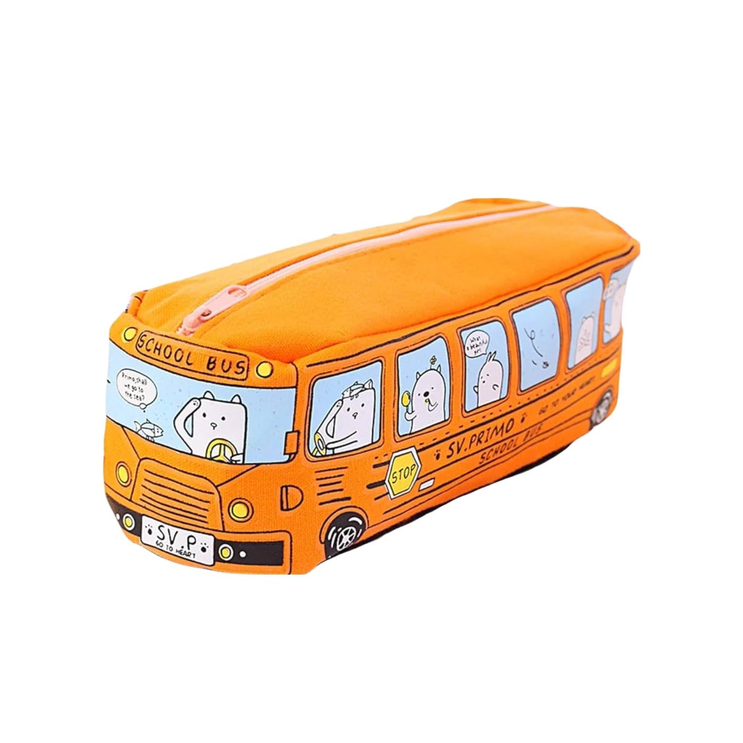 Sakuya Cartoon Animal Bus Pencil Pouch - Sakuya