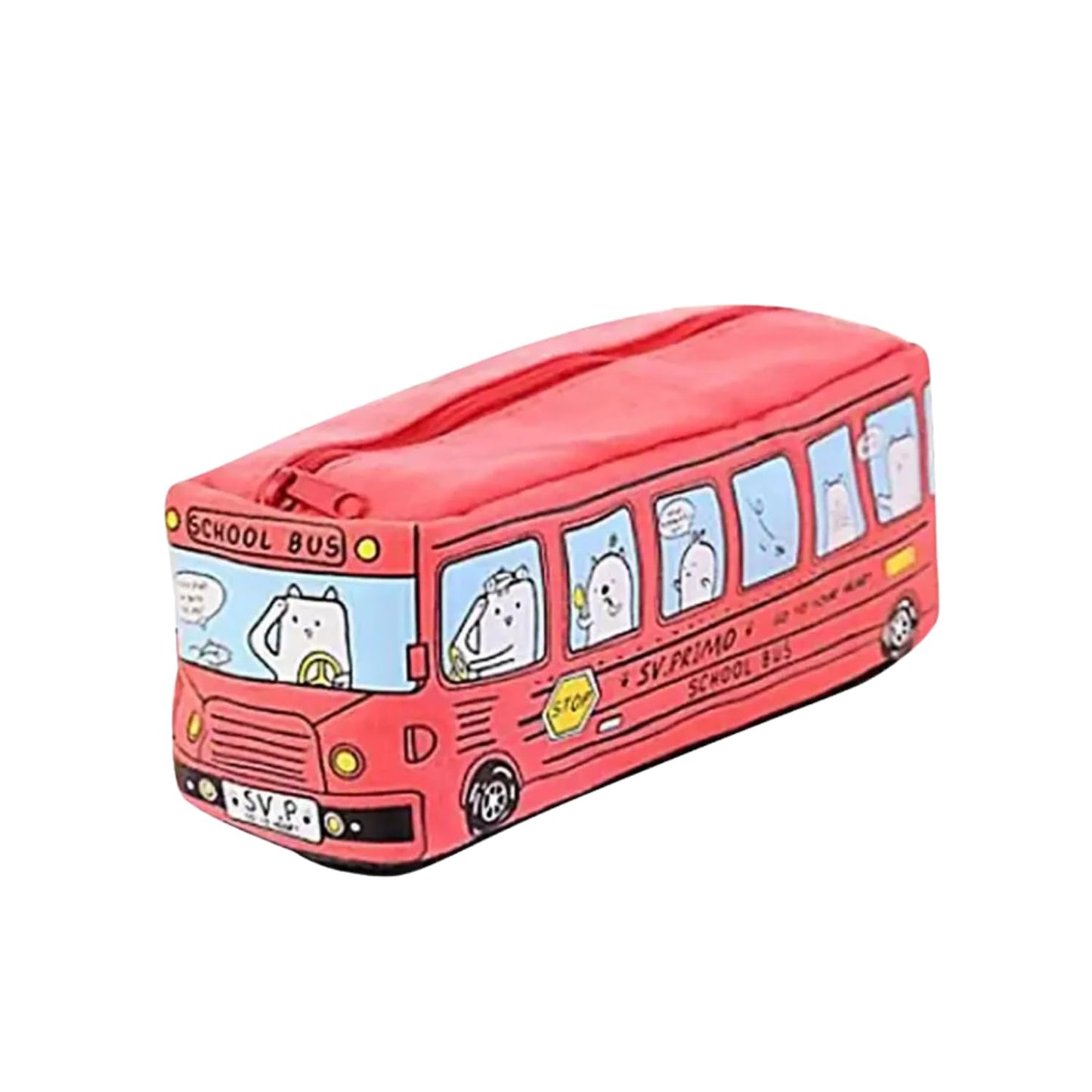 Sakuya Cartoon Animal Bus Pencil Pouch - Sakuya