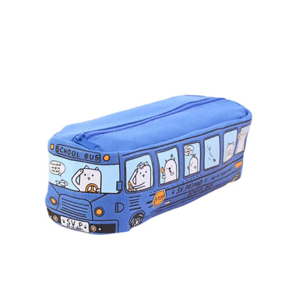 Sakuya Cartoon Animal Bus Pencil Pouch - Sakuya