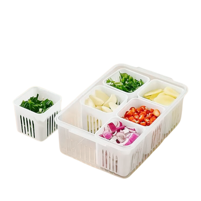 Sakuya Fridge Containers Boxes|Freezer Storage |Container for Kitchen Storage Set| multipurpose Storage in Kitchen, Vegetable|Refrigerator-Food-Box- Plastic - Sakuya