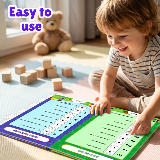 Sakuya Slide and Learn Phonics Book for Kids Ages 5+ | Interactive Phonics Learning, English Word Sounds, Early Reading Skills, Ideal for UKG and Beginner Readers