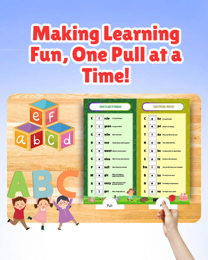 Sakuya Slide and Learn Phonics Book for Kids Ages 5+