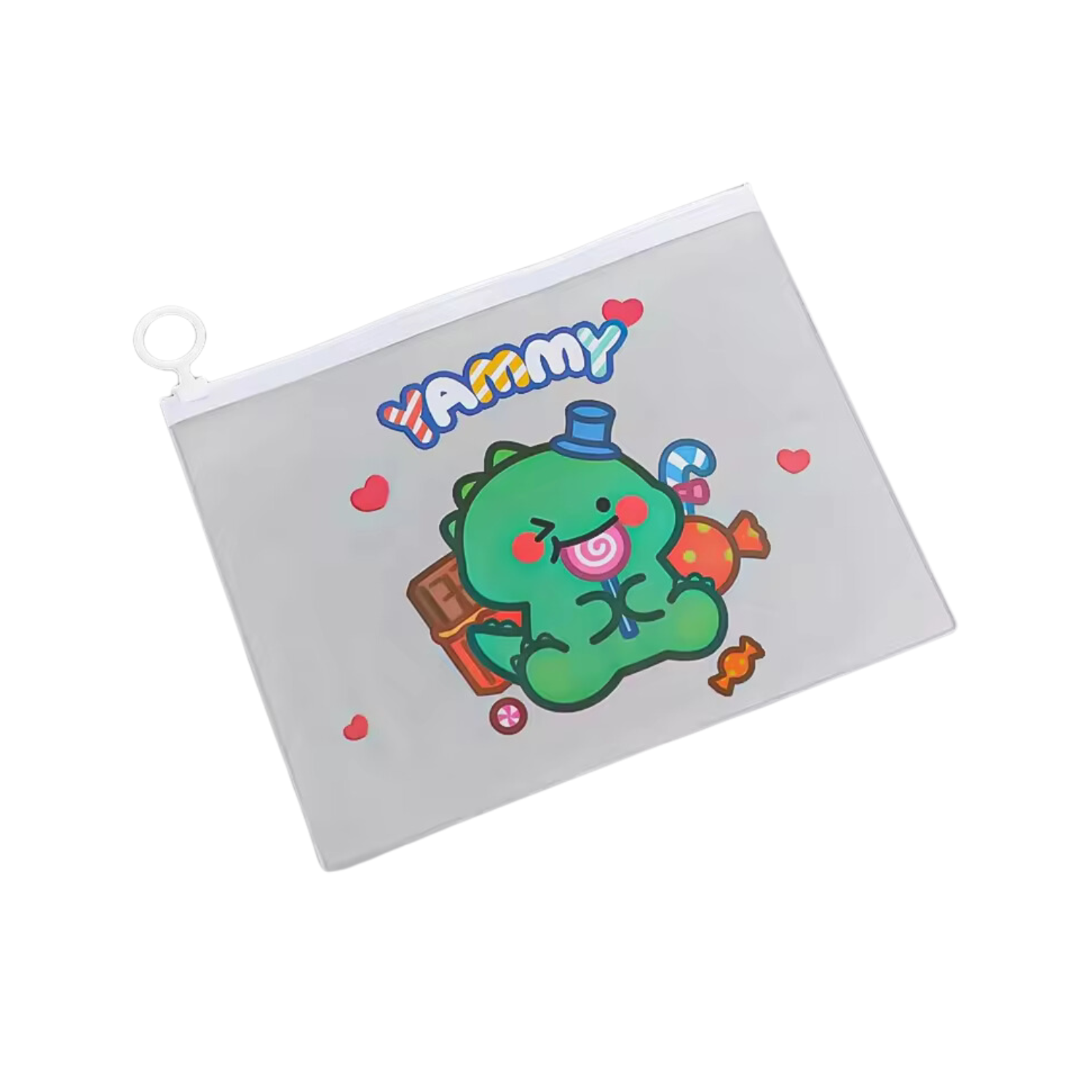 Sakuya Cute Cartoon Dinosaur Transparent Pencil Pouch for Student and Kids | Multipurpose Pouch Return Gifts | Birthday Return Gifts - Sakuya