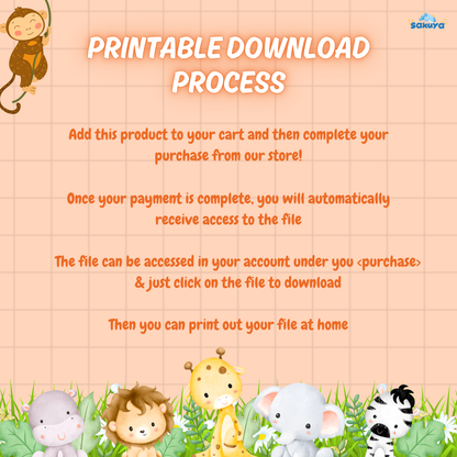 Sakuya Animal Busy Book for Kids Creativity & Knowledge Fun & Educational Printable for Kids - Sakuya